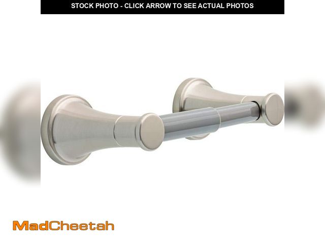Lot 74-14367044 - Delta Casara Wall Mount Spring-Loaded Toilet Paper Holder Bath Hardware Accessory in Brushed Nickel ...