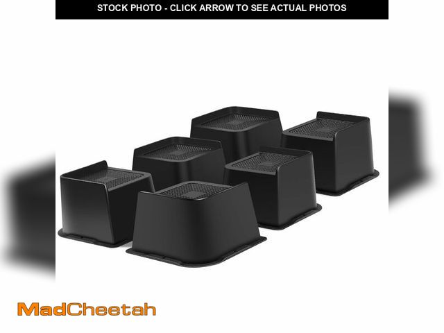 Lot 74-12456909 - MYMULIKE Bed Risers Heavy Duty, Oversized Furniture Risers, Support Up to 6000 Lbs, Lift 2 inch for ...