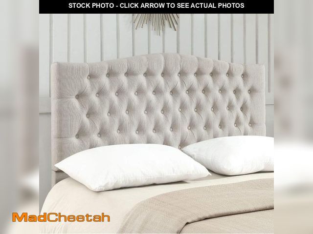 Lot 74-12140977 - 24KF Upholstered Tufted Button Linen Fabric Headboard,Comfortable Fashional Headboard Queen/Full Siz...