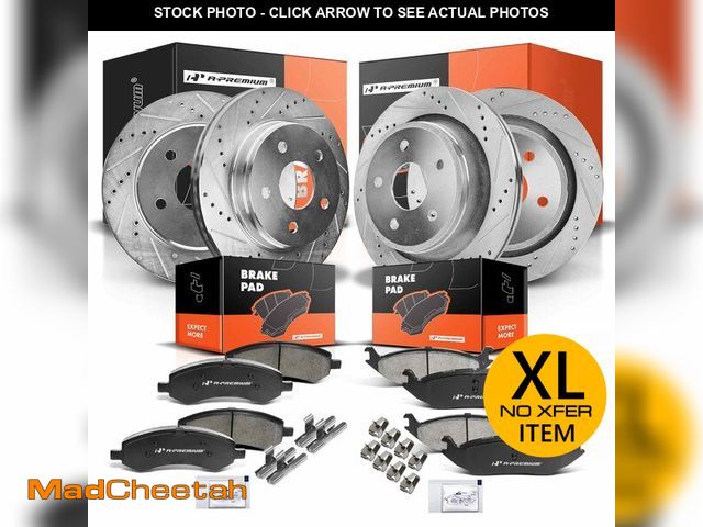 Lot 74-13117154 - A-Premium Front &amp; Rear Drilled and Slotted Disc Brake Rotors + Ceramic Pads Kit Compatible with ...