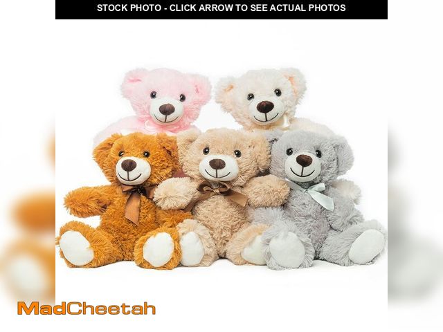 Lot 74-12716334 - Quaakssi Teddy Bears Bulk 5 Packs Teddy Bear Stuffed Animal Plush Toys 5 Colors Gift for Kid Girlfri...