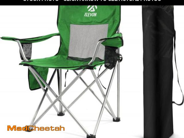 Lot 74-12030207 - Elevon Folding Camping Chairs, Portable Outdoor Beach Chair for Adults with Carry Bag &amp; Cup Hold...