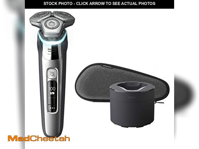 Lot 74-10956351 - Philips Norelco 9500 Rechargeable Wet &amp; Dry Electric Shaver with Quick Clean, Travel Case, Pop u...