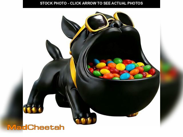 Lot 74-14046631 - CUZOKOLA Large French Bulldog Tray Statue Cute Dog Candy Dish Modern Entryway Table Keys Candy Bowl ...