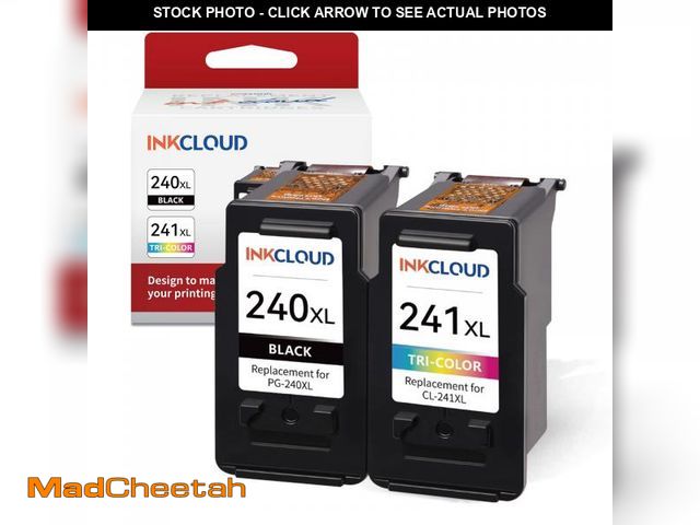 Lot 74-12308189 - INKCLOUD Compatible Ink Cartridges Replacement for Canon PG-240XL CL-241XL 240 XL 241 XL for Canon M...