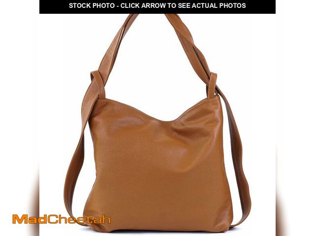 Lot 74-12718959 - Women Leather Backpack/Purse- Handmade Convertible Hobo Shoulder Bag from Genuine Leather Cognac 14....