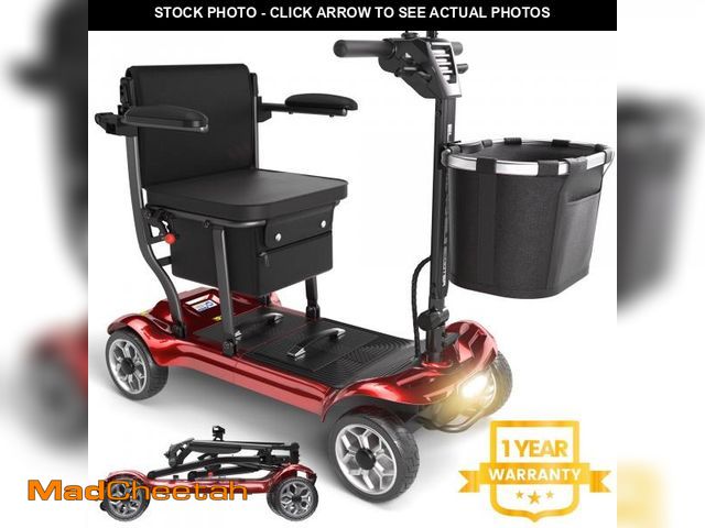 Lot 74-12465614 - EAGLOG Light Weight 4 Wheels Mobility Scooter for Seniors, Electric Folding Wheelchair Device for Tr...