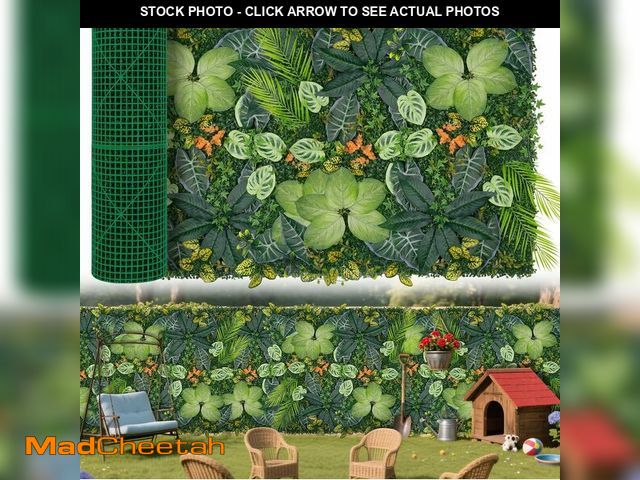 Lot 74-12761886 - Grooy 40"x20" Artificial Grass Wall, 8PCS Boxwood Panels, Greenery Backdrop Wall with UV-Anti, Fake ...