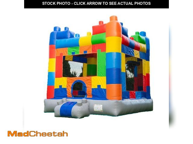 Lot 74-12268459 - HeroKiddo Block Party Bounce House Commercial Grade for Kids and Adults (with Blower), Basketball Ho...