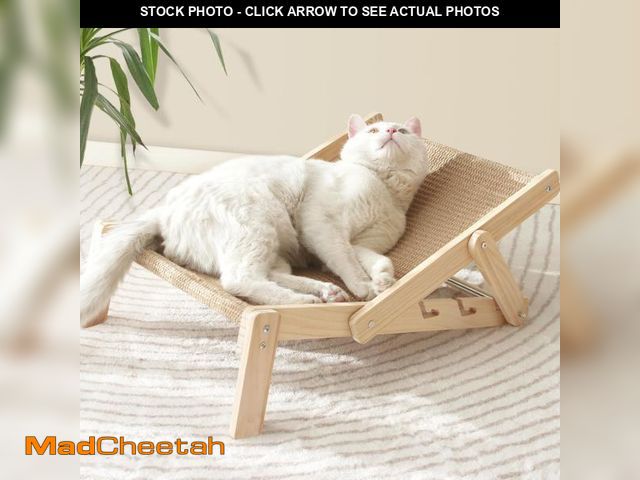 Lot 74-12508810 - Sisal Cat Bed, Large Beds for Indoor Cats, Easy Clean Sisal Scratcher and Sturdy 4 Heights Adjustabl...