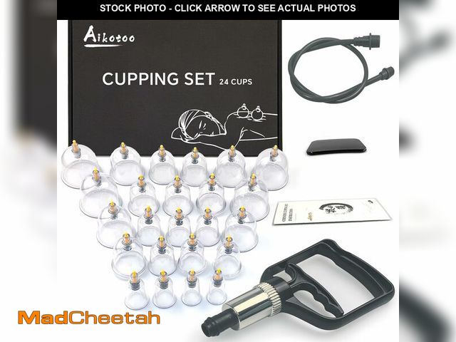 Lot 74-14056446 - AIKOTOO Cupping Kit for Massage Therapy Set with Pump 24 Massage Cups for Cellulite Reduction Muscle...