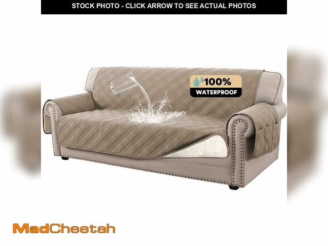 Lot 74-14212646 - PrinceDeco 100% Waterproof Couch Cover for 3 Cushion Couch Sofa Pet Friendly Non-Slip Couch Cover fo...