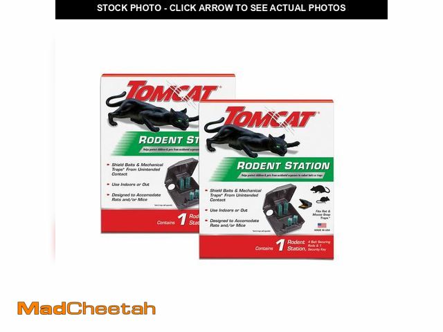 Lot 74-13382594 - Tomcat Rodent Station, Each Box Includes 1 Rodent Station with 4 Bait Securing Rods and 1 Security K...