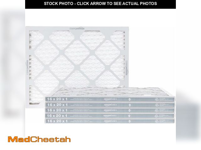 Lot 74-13844369 - Basics 16x20x1 Air Filter 6-Pack, MERV 8 AC Furnace Filters, Allergy Control, Removes Dust, Lint and...