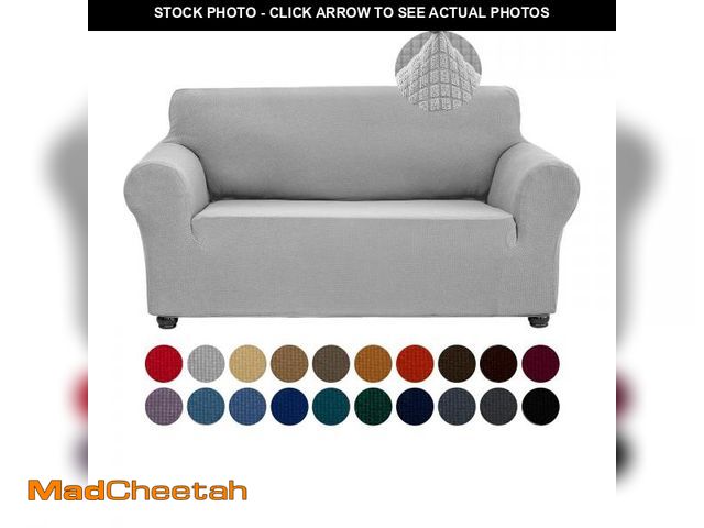 Lot 74-12437832 - Joccun Stretch Loveseat Couch Cover Slipcover, 1-Piece Sofa Cover for 2 Cushion Couch Spandex Jacqua...