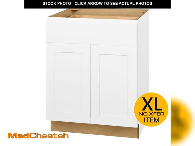 Lot 74-13019573 - Hampton Bay Avondale 27 in. W x 24 in. D x 34.5 in. H Ready to Assemble Plywood Shaker Base Kitchen ...