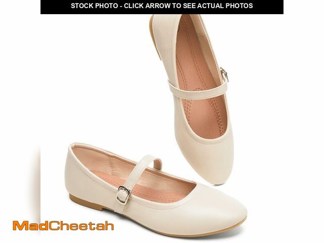 Lot 74-14206399 - BABUDOG Womens Mary Janes Flats Shoes Ballet Flats Black Dress Shoes,Memory Foam Insole,Soft Synthet...