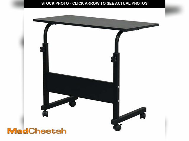 Lot 74-14321915 - SalonMore Height Adjustable Side Table Protable Laptop Table Rolling Computer Desk Study Stand Black...