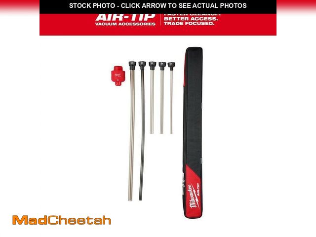 Lot 74-12592651 - *BENT* Milwaukee AIR-TIP 1-1/4 in. - 2-1/2 in. Long Reach Flexible Hose Set Wet/Dry Shop Vacuum Atta...