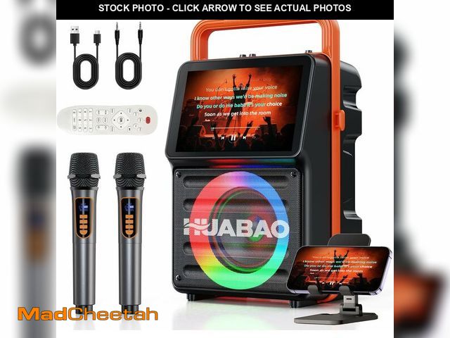 Lot 74-13709921 - Karaoke Machine with 10.1Ã¢â¬Â Built-in Screen, Bluetooth Speaker with Lyrics Display, Wireless Sc...