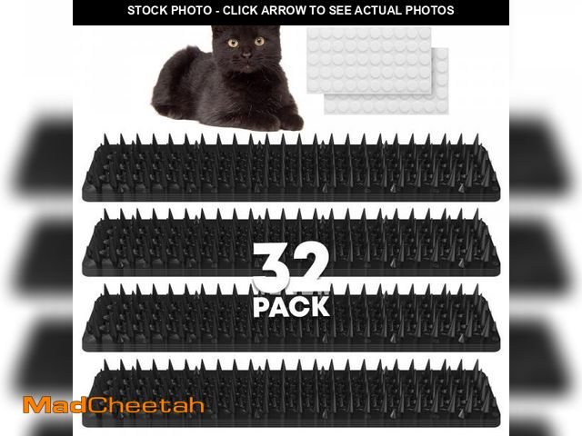 Lot 74-12431897 - 32 Pack Scat Mat For Cats - 13.3 x 3.3 Inch Cat Spike Mat With 1 Inch Spike Is A Perfect Pet Trainin...