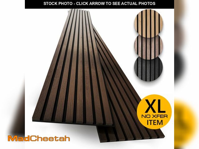 Lot 74-12690061 - 2-Pack Acoustic Wood Slat Panels - Soundproof Wall Paneling for Interior Decor - UNUSED