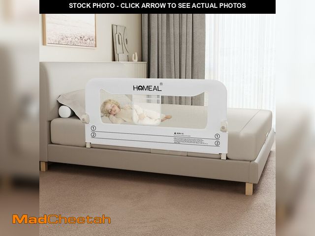 Lot 74-12712899 - HOMEAL Bed Rail for Toddlers, 47in Foldable Toddler Bed Rails with U-Shape Base, Baby Bed Rail Guard...