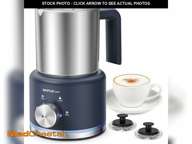 Lot 74-13630090 - SIMPLETASTE Milk Frother, 4 in 1 Electric Milk Steamer, 16.91oz/500ml Automatic Warm and Cold Foam F...