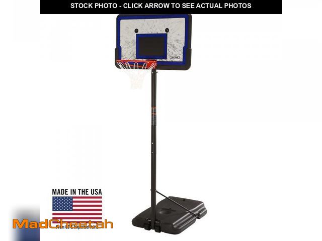 Lot 74-12402534 - Lifetime 44-Inch Impact Portable Basketball Hoop with Telescoping Adjustment &amp; Classic Rim - Mod...