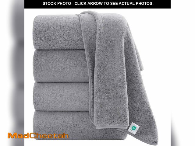 Lot 74-12550315 - Jessy Home 4 Pack Oversized Bath Sheet Towels 700 GSM Ultra Soft Light Gray Bath Towel Set - UNUSED