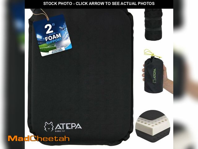Lot 74-14206299 - ATEPA Inflatable Seat Cushion, Portable Self-Inflating Seat Cushion for Stadium Airplane Air Travel ...