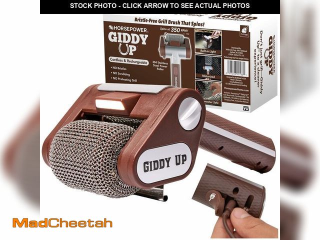 Lot 74-14209677 - HorsePower Giddy Up Grill Cleaner AS SEEN ON TV! Ã¢â¬â Cordless, Rechargeable BBQ Tool with 350 R...