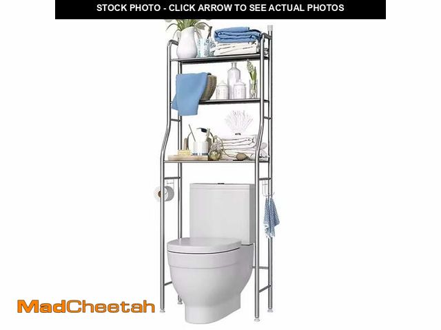 Lot 74-12780605 - CACAGOO Over the Toilet Storage 3-Tier Over Toilet Bathroom Organizer Over Washing Machine Rack  She...