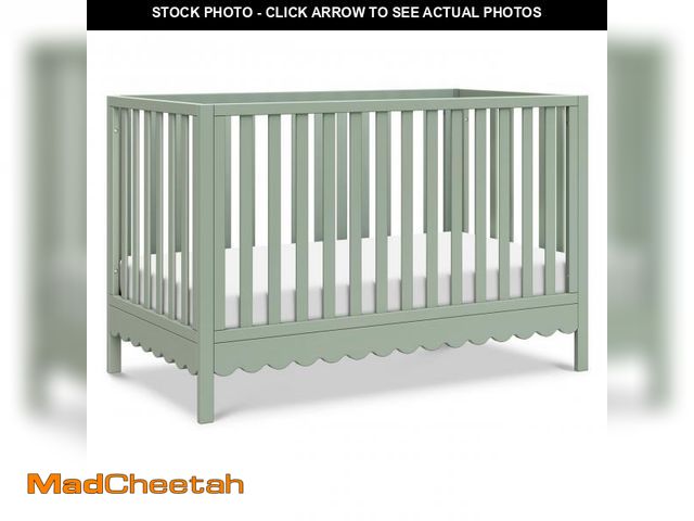 Lot 74-12227595 - DaVinci Sammy Scallop 4-in-1 Convertible Crib in Light Sage, GREENGUARD Gold Certified - UNUSED