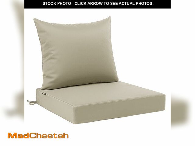 Lot 74-14380325 - Favoyard Outdoor Seat Cushion Set 24 x 24 Inch Water-Resistant &amp; Fade-Resistant Patio Furniture ...