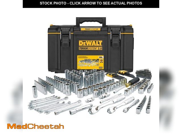 Lot 74-13000075 - DEWALT Mechanics Tool Set (226-Piece) with TOUGHSYSTEM 2.0 22 in. Medium Tool Box - UNUSED