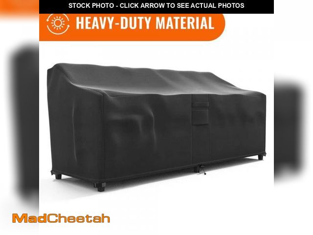 Lot 74-12492203 - KHOMO GEAR 88 in. W x 32.5 in. H x 41 in. D Large Wide Black Outdoor Patio Loveseat Furniture Cover ...