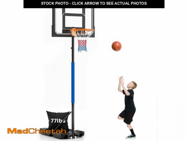 Lot 74-12767324 - Basketball Hoop Stand 5-9 ft Adjustable, Portable Basketball Goals for Kids Teenagers, Great Outdoor...