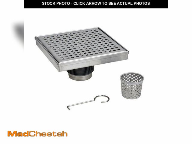 Lot 74-13542078 - Designline 6 in. x 6 in. Square Drain Square Grate - UNUSED