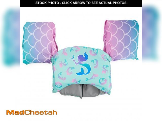 Lot 74-12221174 - SwimWays Swim Trainer, US Coast Guard Approved Life Vest Kids Swim Vest, Arm Floaties &amp; Life Jac...