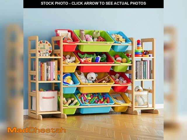 Lot 74-14598892 - SpaceAid Toy Storage Organizer with 6 Shelves and 12 Bins, Toy Organizers Storage Bookshelf, Kids Bi...