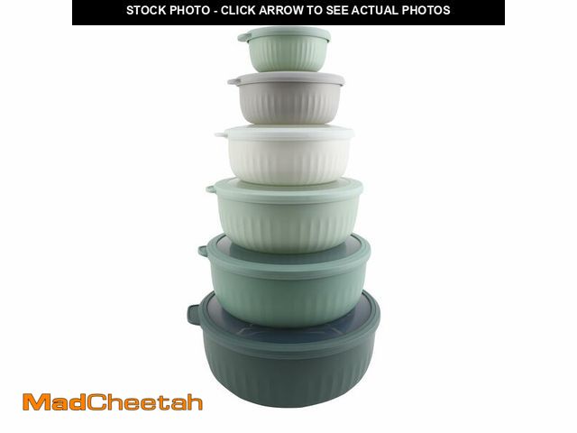 Lot 74-12970878 - COOK WITH COLOR Prep Bowls with Lids- Wide and Deep Nesting Plastic Small Mixing Bowl Set with Lids,...