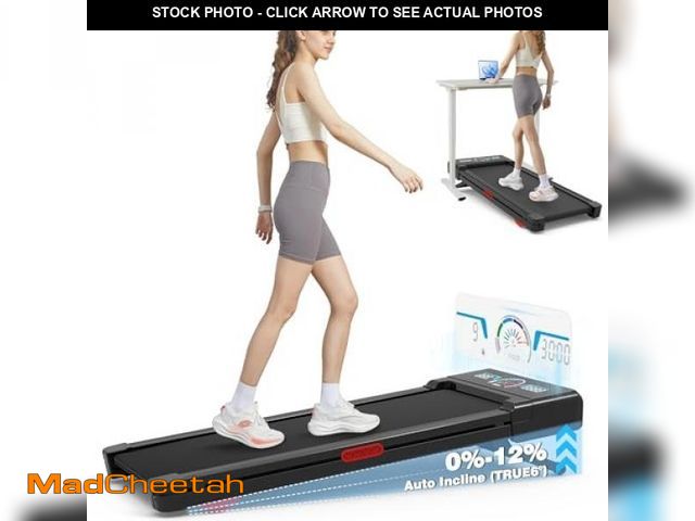 Lot 74-12424089 - TRAILVIBER Walking Pad Treadmill with 12% 9-Level Auto Incline, 450 Lbs Capacity and RGB LED Screen ...