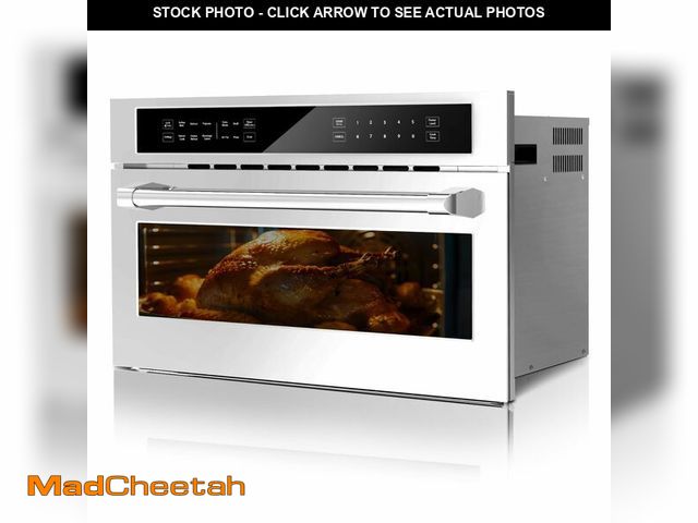 Lot 74-12572433 - (MISSING GRILL PLATE) 30 in Microwave Convection Oven, 1.6 Cu Ft Built In Microwave Oven with Air Fr...