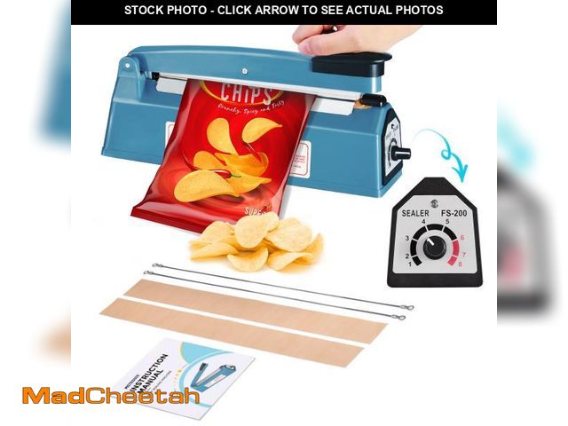 Lot 74-11553524 - METRONIC Impulse Heat Sealer 8 Inch, Manual Bags Sealer Heat Sealing Machine Impulse, Sealer Machine...