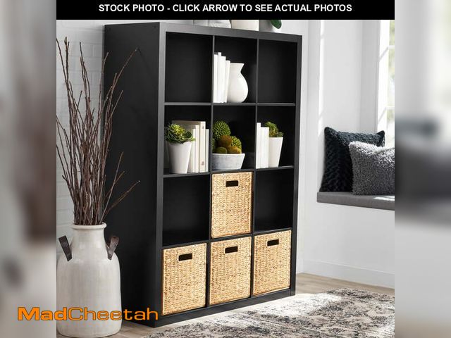 Lot 74-14308284 - Better Homes &amp; Gardens 12 Cube Storage Organizer, Solid Black - UNUSED