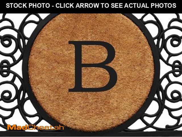 Lot 74-12398889 - Calloway Mills 180032236B Armada Circle Monogram Doormat 22" x 36" (Letter B) - UNUSED
