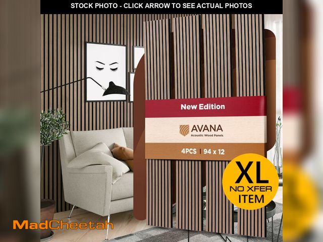 Lot 74-13673983 - Avana Acoustic Wood Wall Panels Ã¢â¬â 93.2x11.25 Inch Panels Ã¢â¬â Fits 94x12 Layout Ã¢â¬â ...