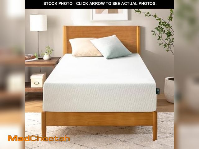 Lot 74-12510667 - ZINUS 10 Inch Twin Green Tea Memory Foam Mattress [New Version], Fiberglass free, Medium Firm Feel, ...