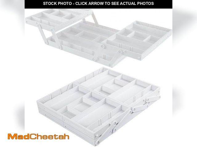 Lot 74-12212178 - 2/3 Tier Smart Collapsible Drawer Organizer,Multi Level Stacking Folding Junk Organizer, Foldable Ex...